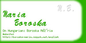maria boroska business card